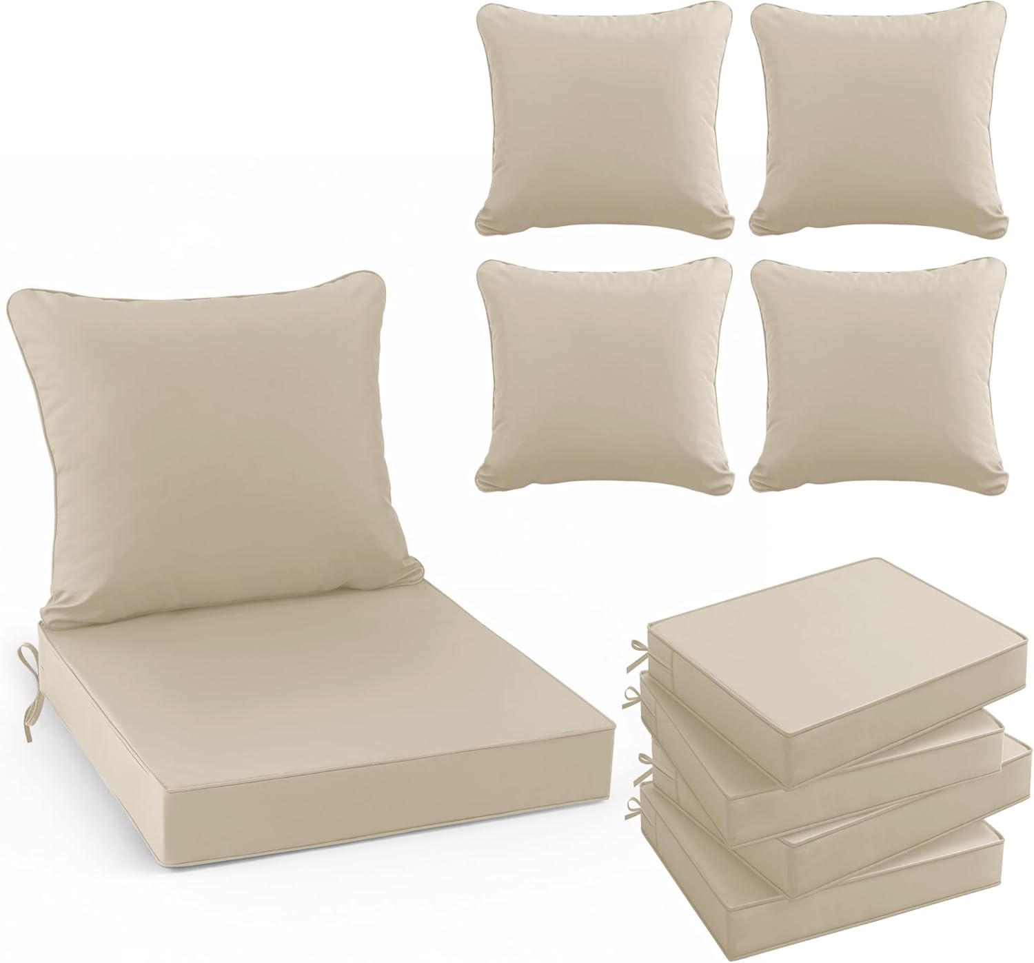 Outdoor Furniture Cushions 24 X 24 - Set di 4 Cuscini per Sedie