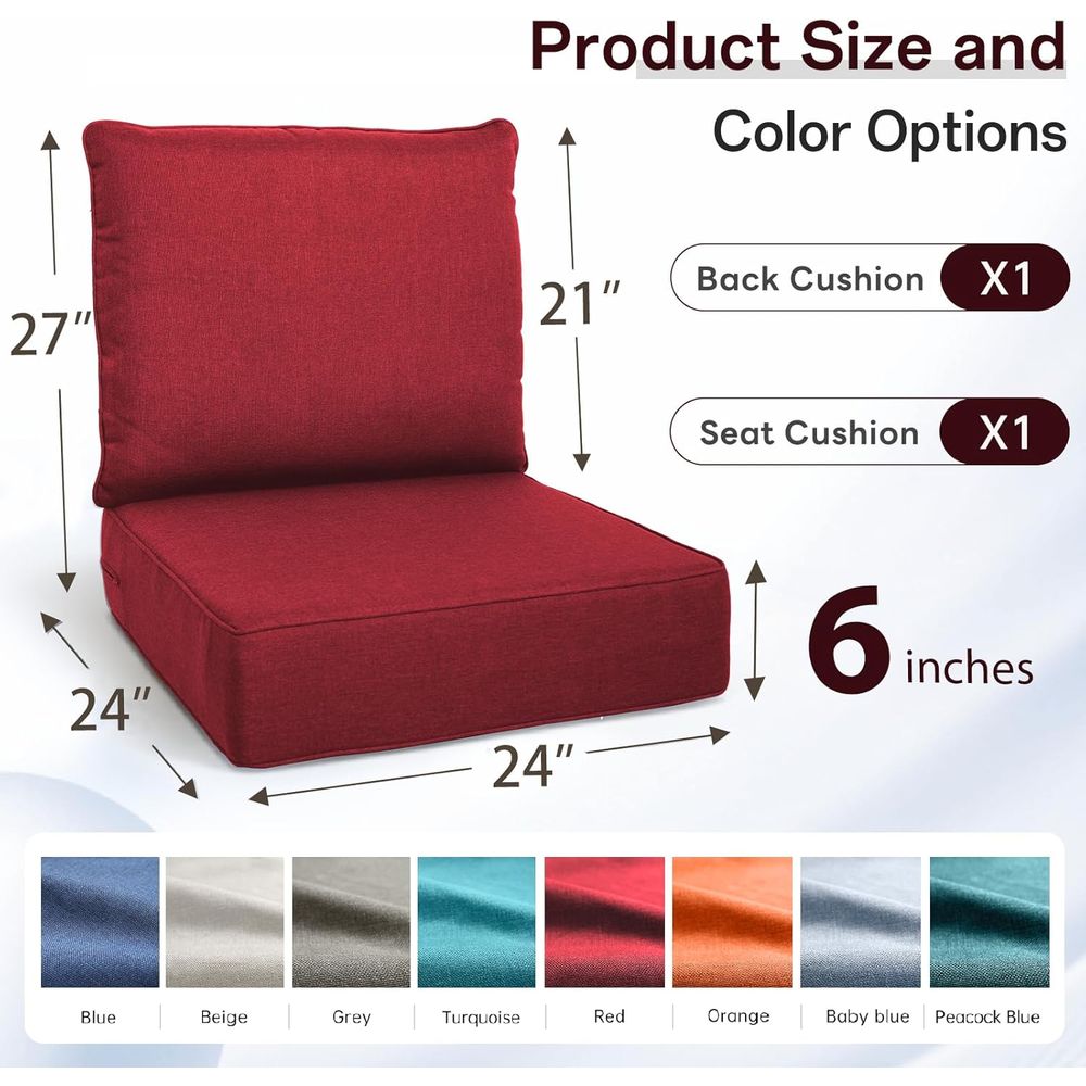 Set di cuscini da esterno di l - Outdoor Furniture Cushions 24 X 24 recensione e prezzo