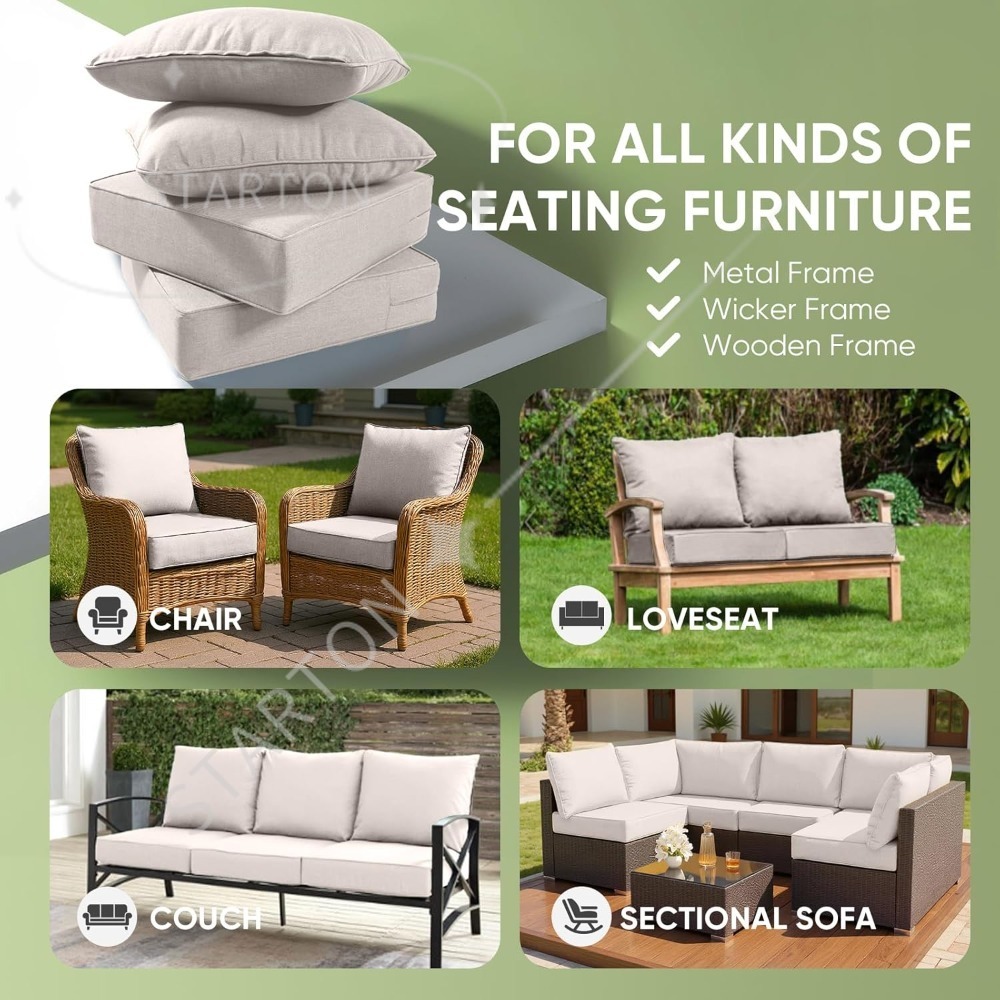 Set di 3 cuscini per sedie da  - Outdoor Furniture Cushions 24 X 24 recensione e prezzo