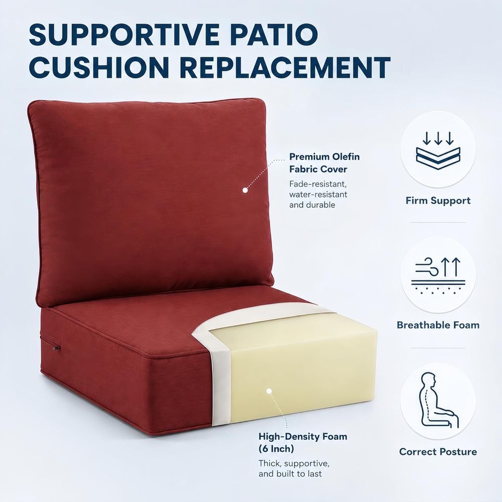 Set di 4 Cuscini per Sedute da - Outdoor Furniture Cushions 24 X 24 recensione e prezzo