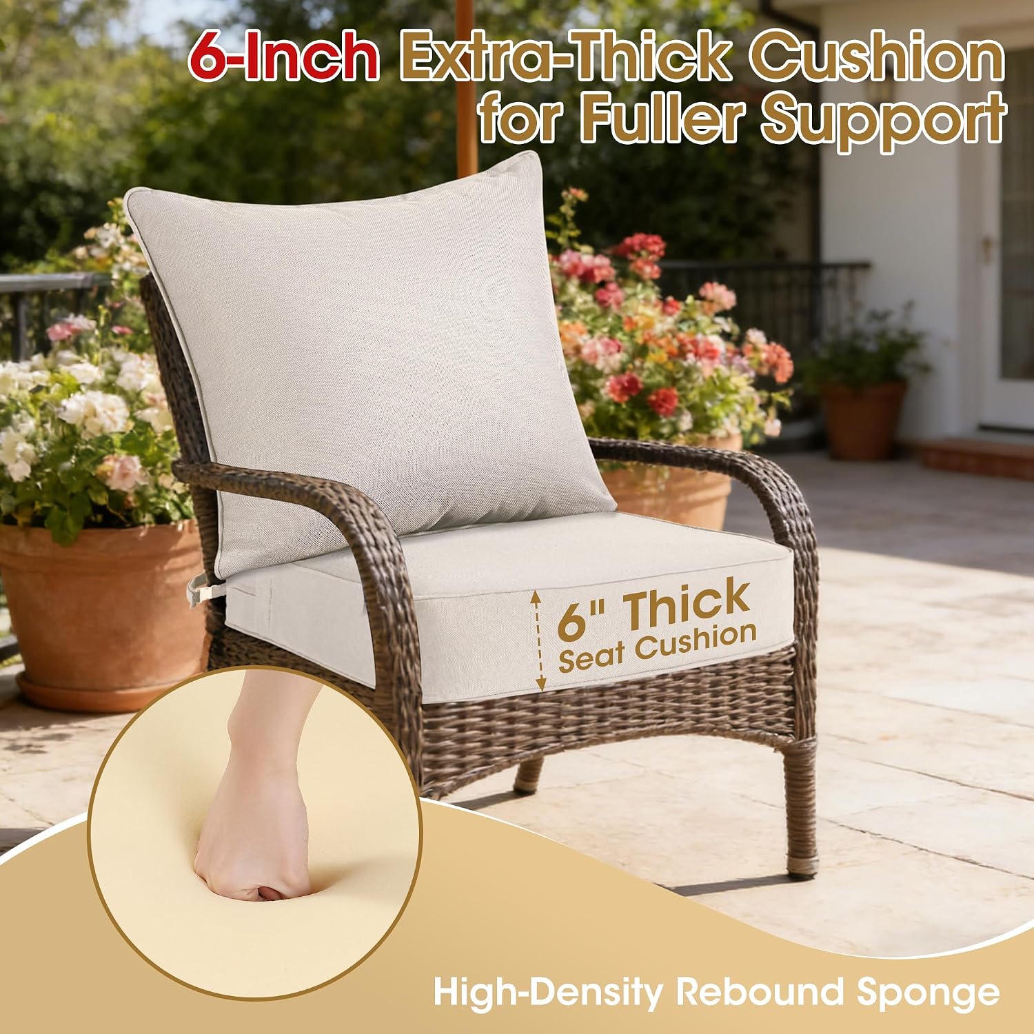 Set di Cuscini per Sedie da Es - Outdoor Furniture Cushions 24 X 24 recensione e prezzo