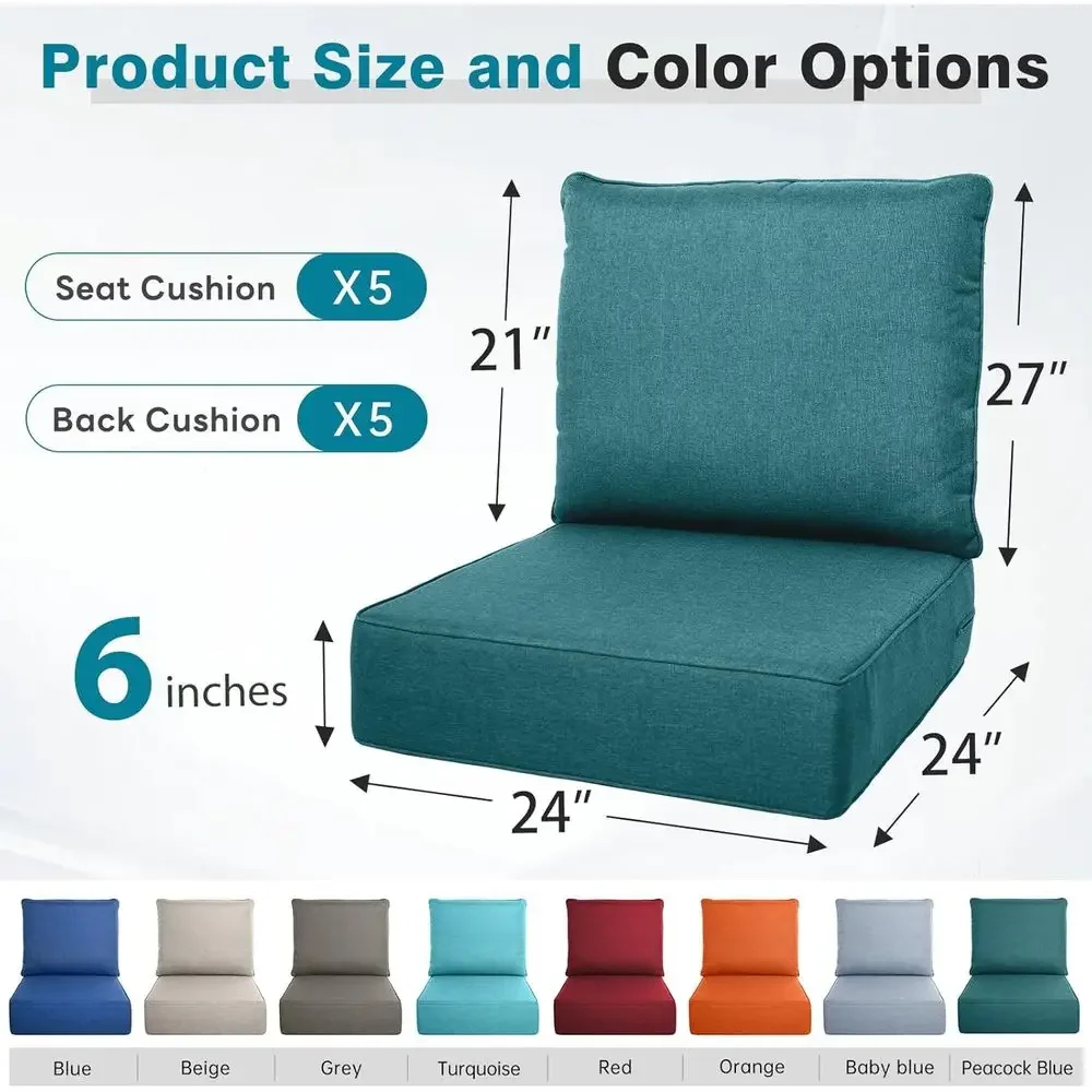 Set di 6 Cuscini Spessi da Est - Outdoor Furniture Cushions 24 X 24 recensione e prezzo