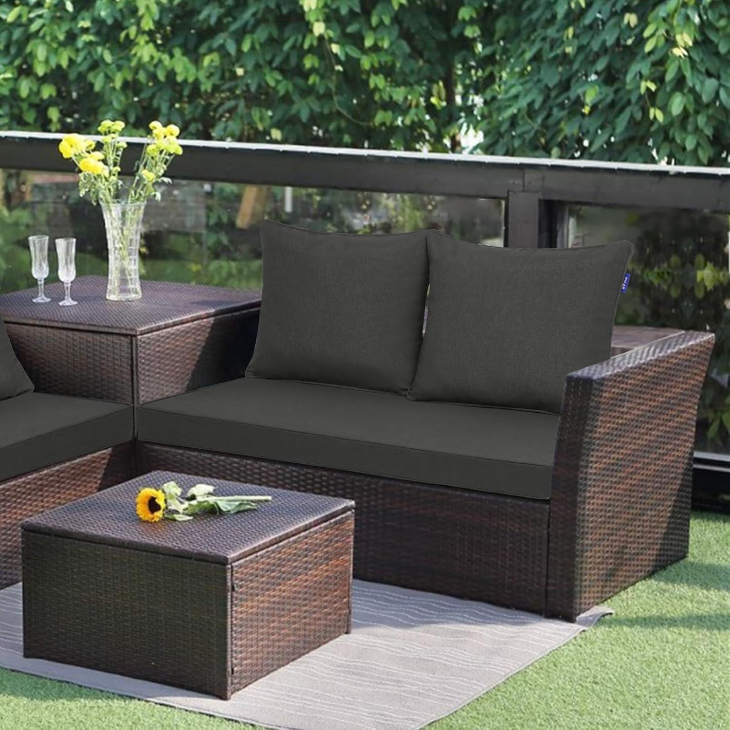 Set di Cuscini per Divanetto d - Outdoor Furniture Cushions 24 X 24 recensione e prezzo