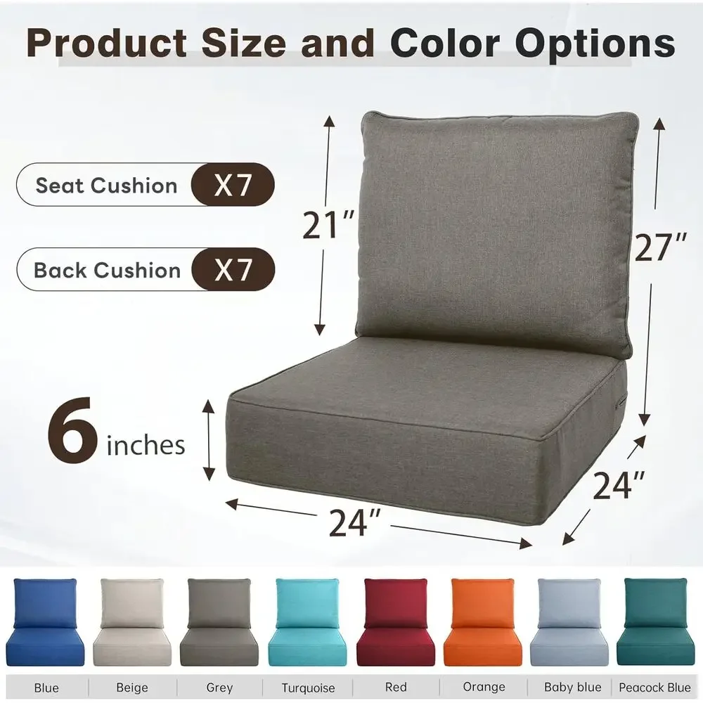 Set di 6 Cuscini Spessi da Est - Outdoor Furniture Cushions 24 X 24 recensione e prezzo